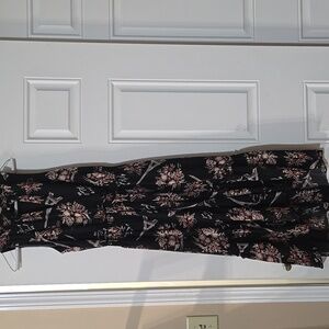 Karl Lagerfeld Black and Pink Floral Maxi Dress NWT Size 6
